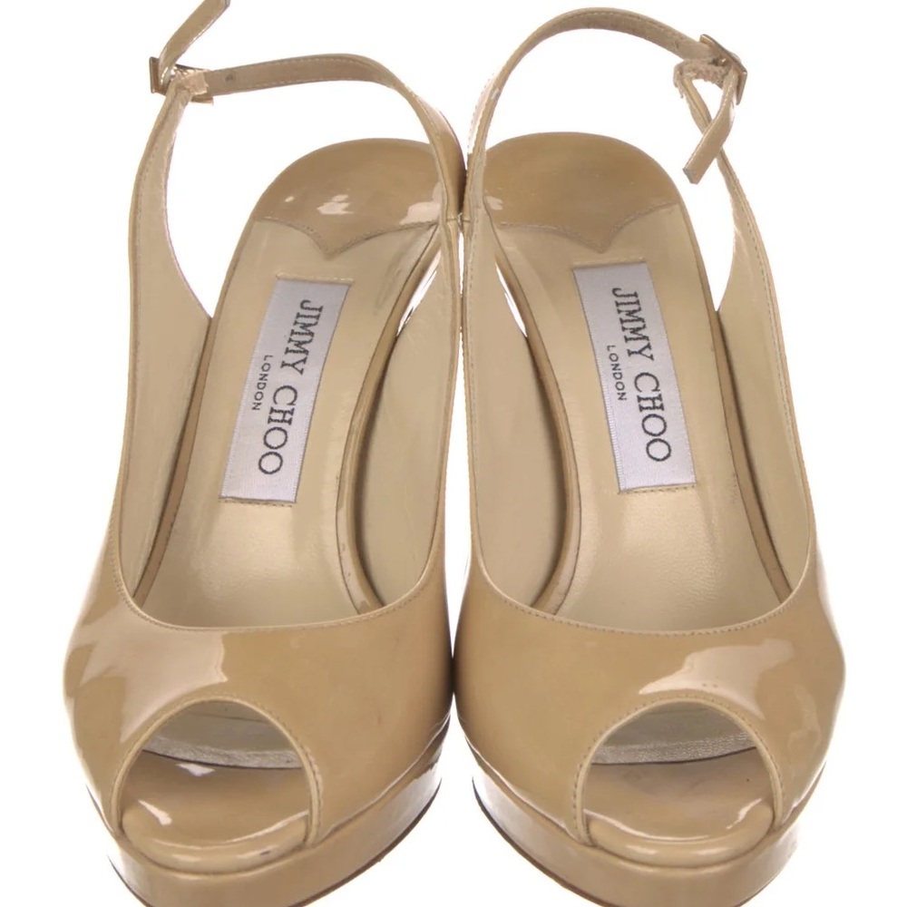 Jimmy Choo Women's Nova Slingback Peep-toe sz 37